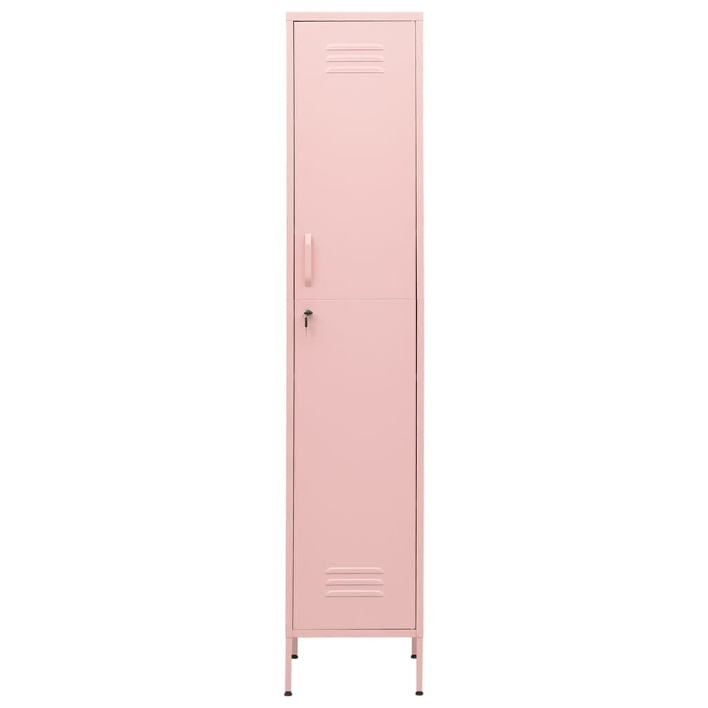 Locker Cabinet Pink 13.8"x18.1"x70.9" Steel