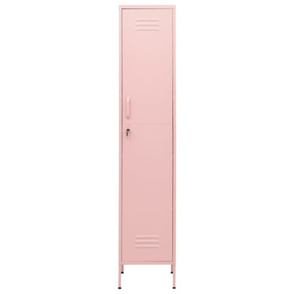 Locker Cabinet Pink 13.8"x18.1"x70.9" Steel