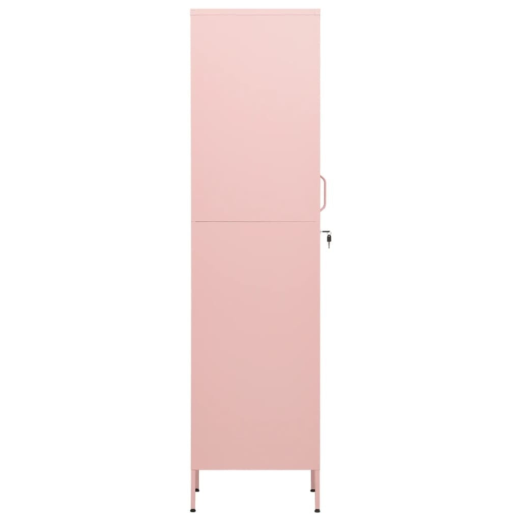 Locker Cabinet Pink 13.8"x18.1"x70.9" Steel