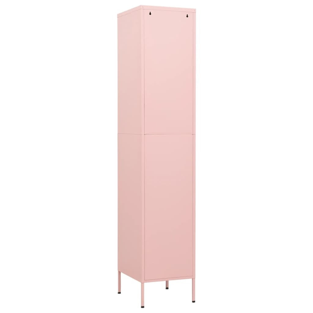 Locker Cabinet Pink 13.8"x18.1"x70.9" Steel