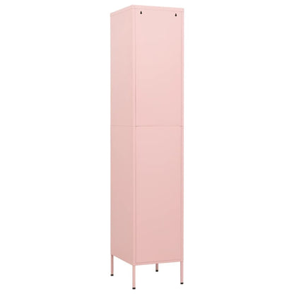 Locker Cabinet Pink 13.8"x18.1"x70.9" Steel