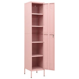 Locker Cabinet Pink 13.8"x18.1"x70.9" Steel