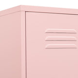Locker Cabinet Pink 13.8"x18.1"x70.9" Steel