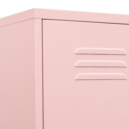 Locker Cabinet Pink 13.8"x18.1"x70.9" Steel