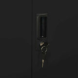 Office Cabinet Black 35.4"x15.7"x70.9" Steel
