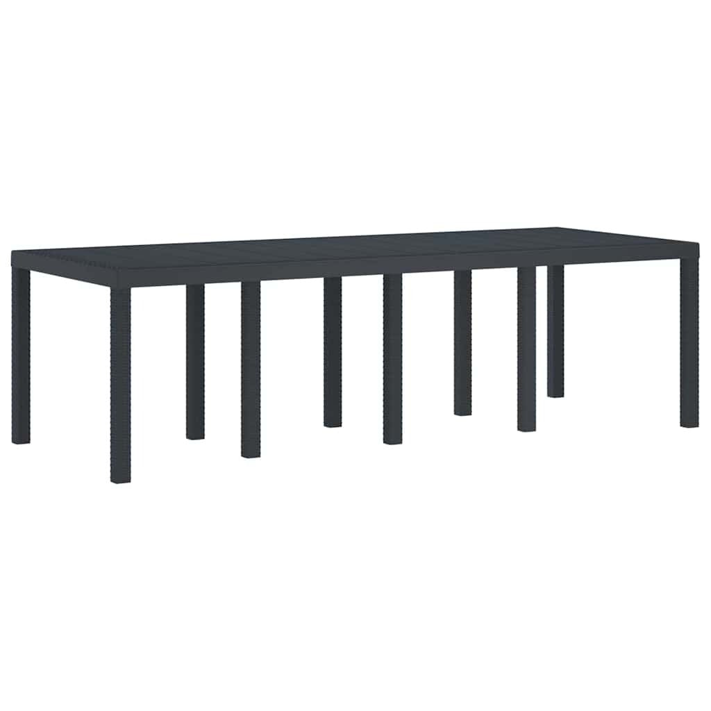 Garden Dining Set 9 pcs Anthracite Polypropylene