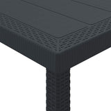 Garden Dining Set 9 pcs Anthracite Polypropylene