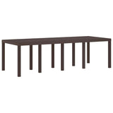 Garden Dining Set 9 pcs Brown Polypropylene