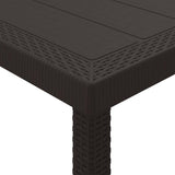Garden Dining Set 9 pcs Brown Polypropylene