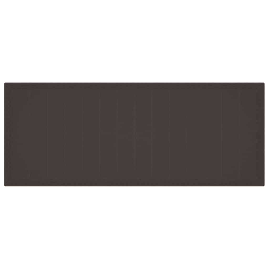 Garden Dining Set 9 pcs Brown Polypropylene