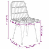 Garden Dining Set 5 pcs Brown Powder-Coated Steel