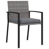 Garden Dining Set 6 pcs Grey Powder-Coated Steel