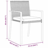 Garden Dining Set 6 pcs Grey Powder-Coated Steel