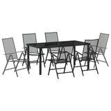 Garden Dining Set 7 pcs Anthracite Powder-Coated Steel