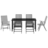 Garden Dining Set 7 pcs Anthracite Powder-Coated Steel