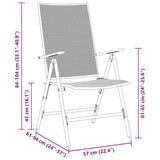 Garden Dining Set 7 pcs Anthracite Powder-Coated Steel