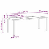 Table and Chair Set 9 pcs Black PE Rattan