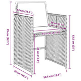 Garden Dining Set 9 pcs Grey Poly Rattan