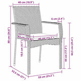 Garden Dining Set 9 pcs Black Poly Rattan