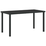 Garden Dining Set 5 pcs Black Poly Rattan