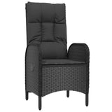 Garden Dining Set 5 pcs Black Poly Rattan