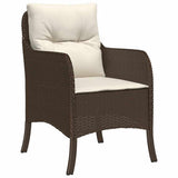Garden Dining Set 7 pcs Brown Poly Rattan
