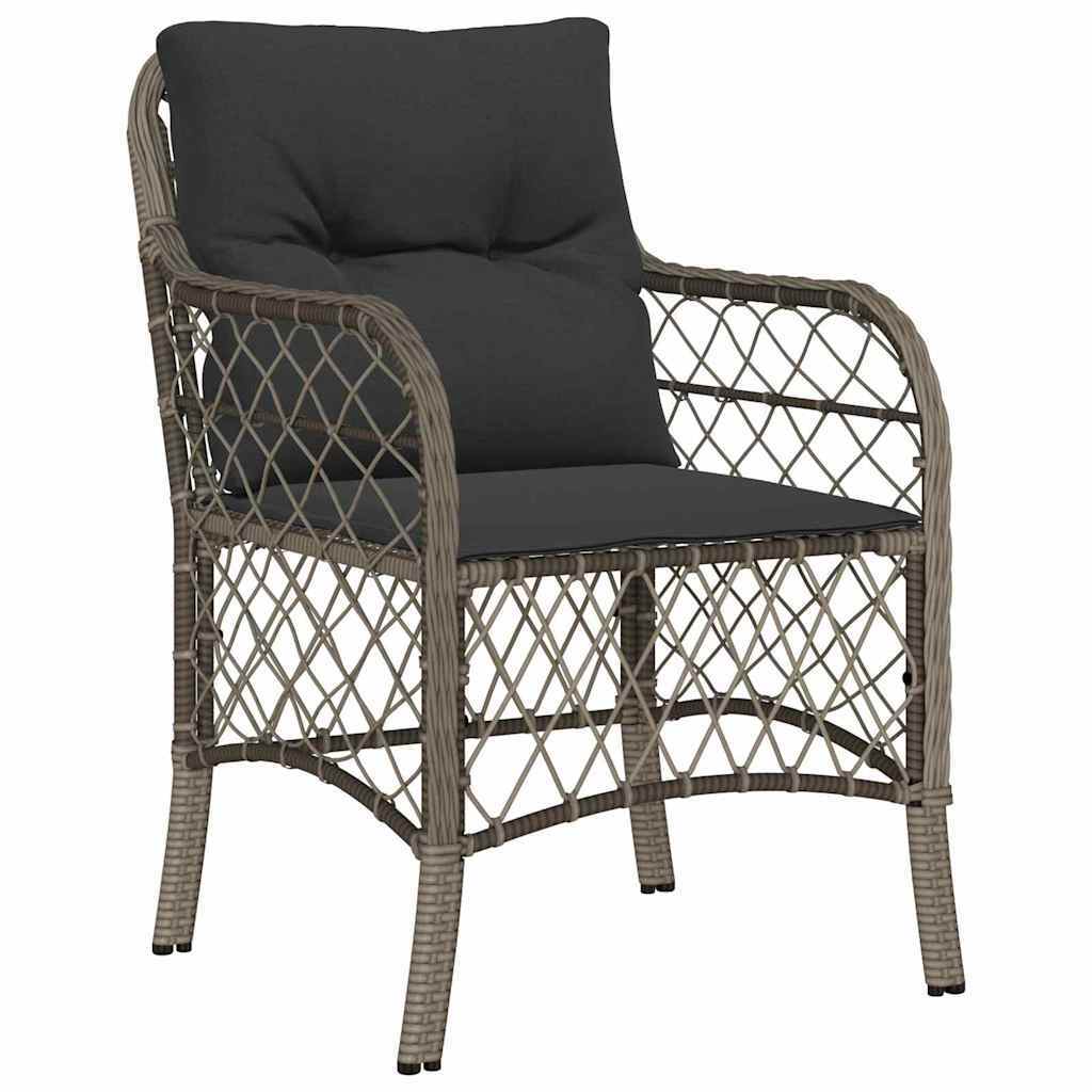 Garden Dining Set 7 pcs Grey Poly Rattan