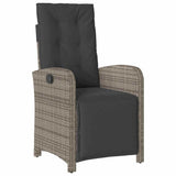 Garden Dining Set 5 pcs Grey Poly Rattan