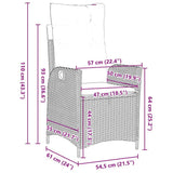 Garden Dining Set 5 pcs Grey Poly Rattan