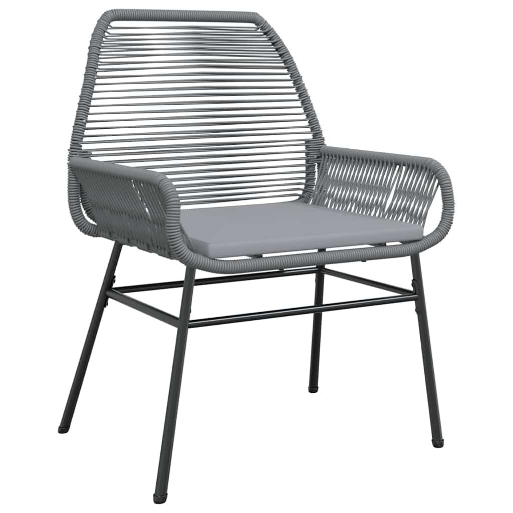 Garden Dining Set 7 pcs Grey Poly Rattan