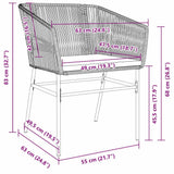 Garden Dining Set 7 pcs Black Powder-Coated Steel