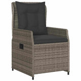 Garden Dining Set 5 pcs Grey Poly Rattan