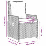 Garden Dining Set 5 pcs Grey Poly Rattan