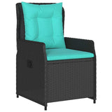 Garden Dining Set 5 pcs Black Poly rattan