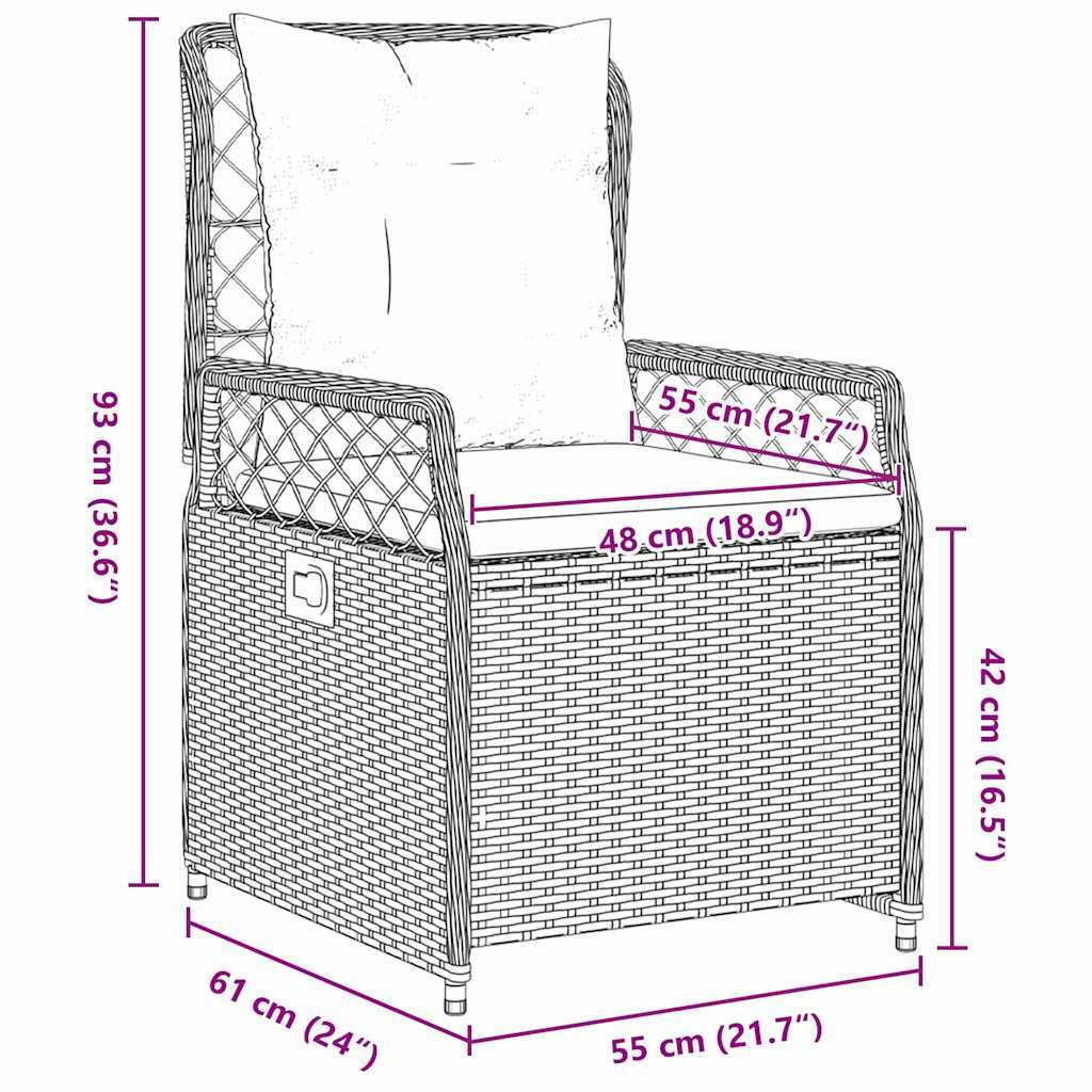 Garden Dining Set 5 pcs Grey Poly Rattan