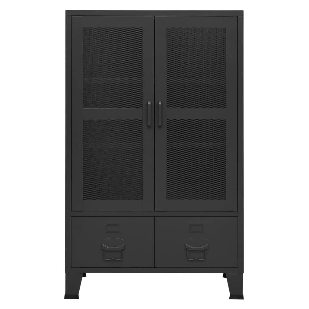 Industrial Storage Chest Black 27.6"x15.7"x45.3" Metal