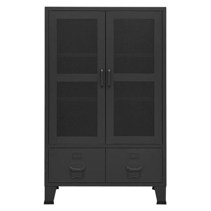 Industrial Storage Chest Black 27.6"x15.7"x45.3" Metal