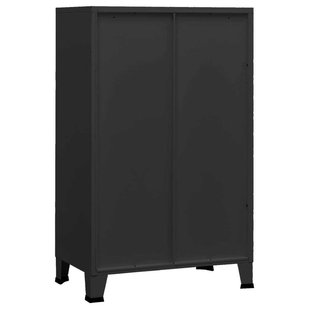 Industrial Storage Chest Black 27.6"x15.7"x45.3" Metal