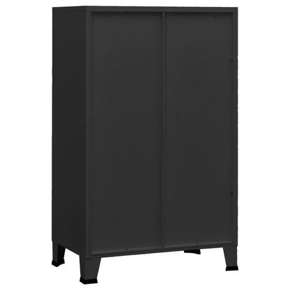 Industrial Storage Chest Black 27.6"x15.7"x45.3" Metal