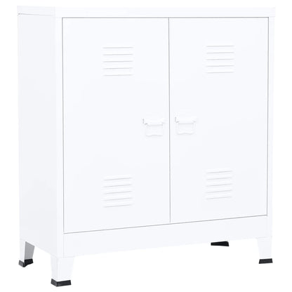Industrial Storage Chest White 35.4"x15.7"x39.4" Steel