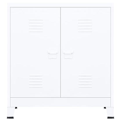 Industrial Storage Chest White 35.4"x15.7"x39.4" Steel
