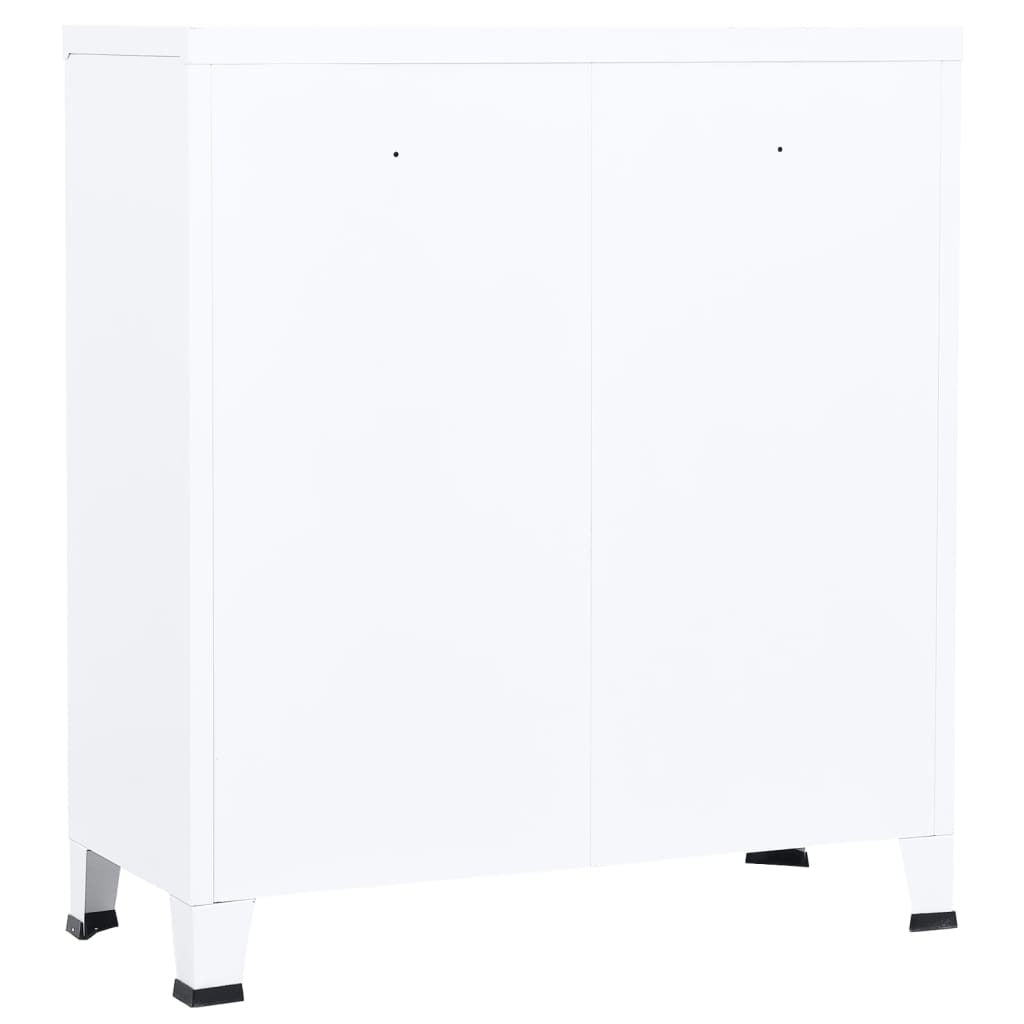 Industrial Storage Chest White 35.4"x15.7"x39.4" Steel