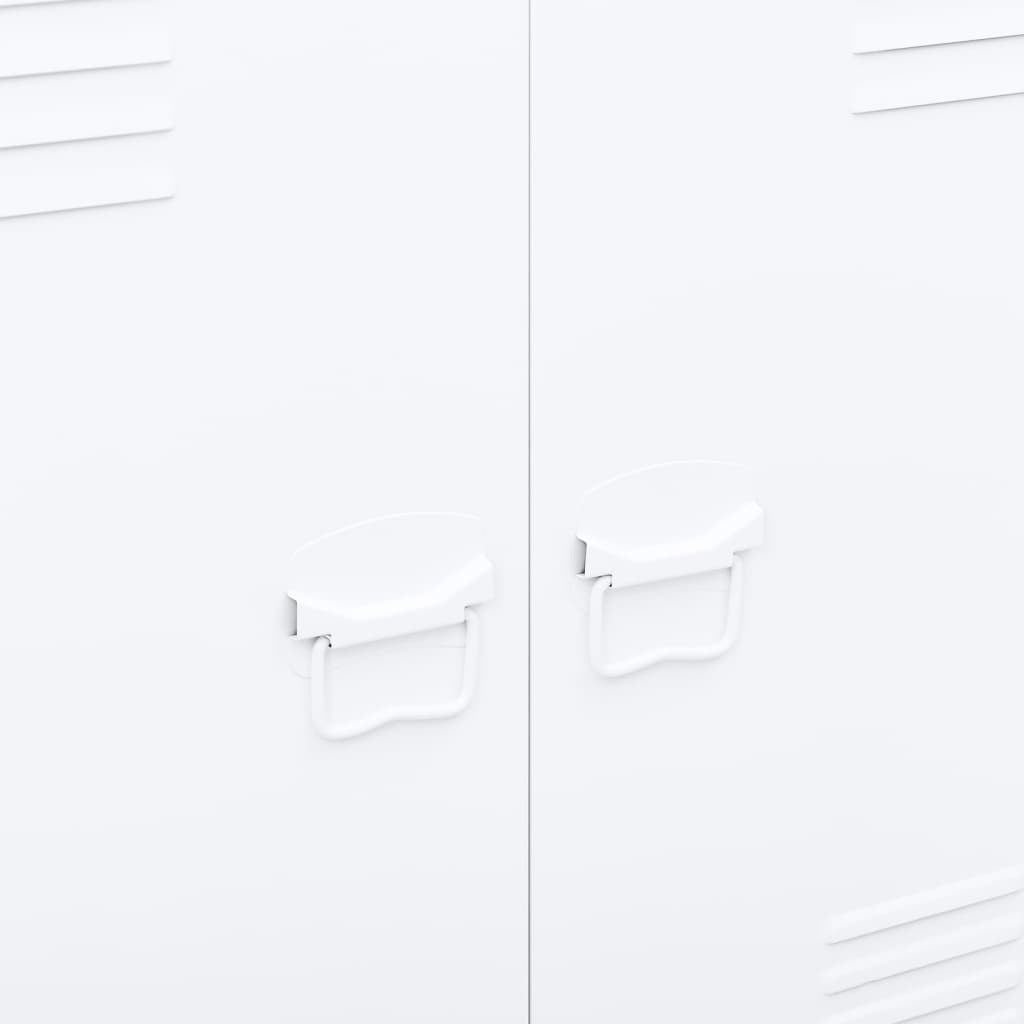 Industrial Storage Chest White 35.4"x15.7"x39.4" Steel