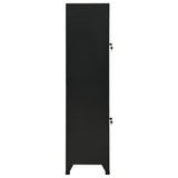 Locker Cabinet Black 15"x17.7"x70.9" Steel