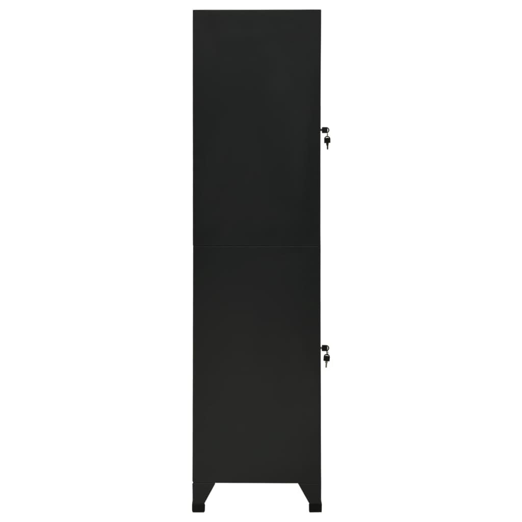 Locker Cabinet Black 15"x17.7"x70.9" Steel