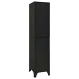 Locker Cabinet Black 15"x17.7"x70.9" Steel