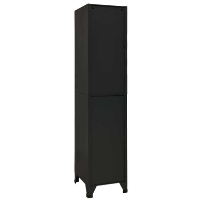 Locker Cabinet Black 15"x17.7"x70.9" Steel
