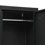Locker Cabinet Black 15"x17.7"x70.9" Steel