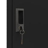 Locker Cabinet Black 15"x17.7"x70.9" Steel