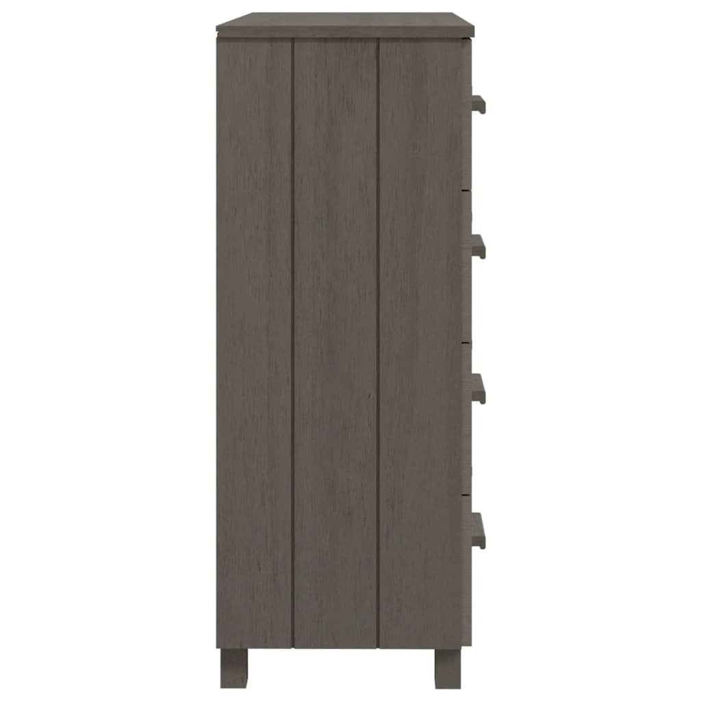 Sideboard HAMAR Light Gray 31.1"x15.7"x40.7" Solid Wood Pine